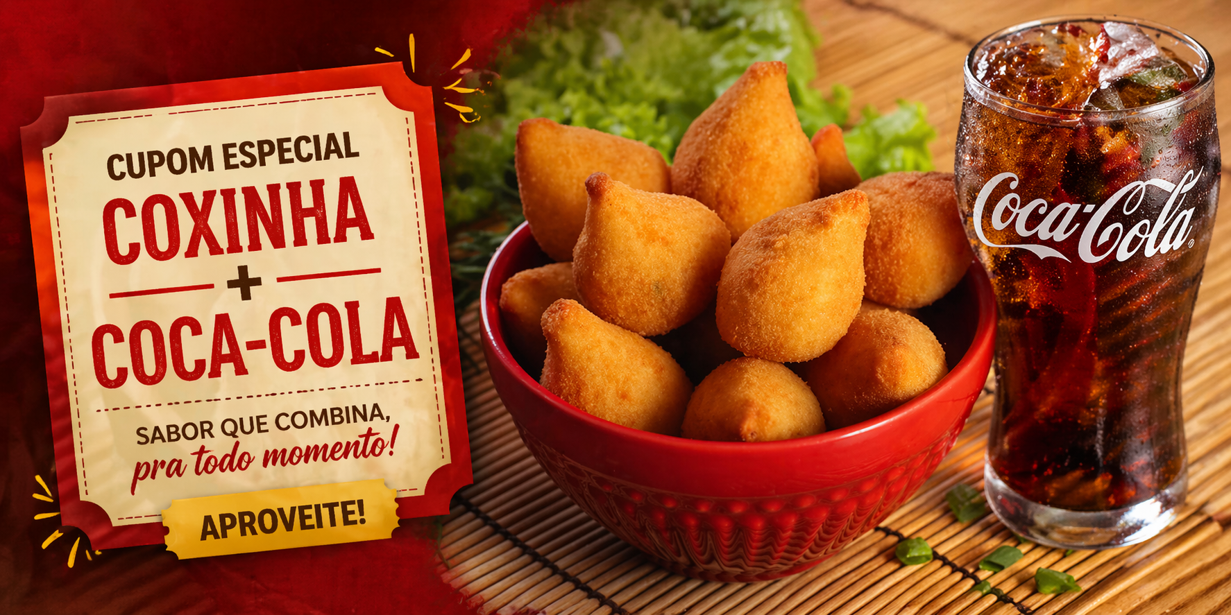 5 Coxinhas + Coca