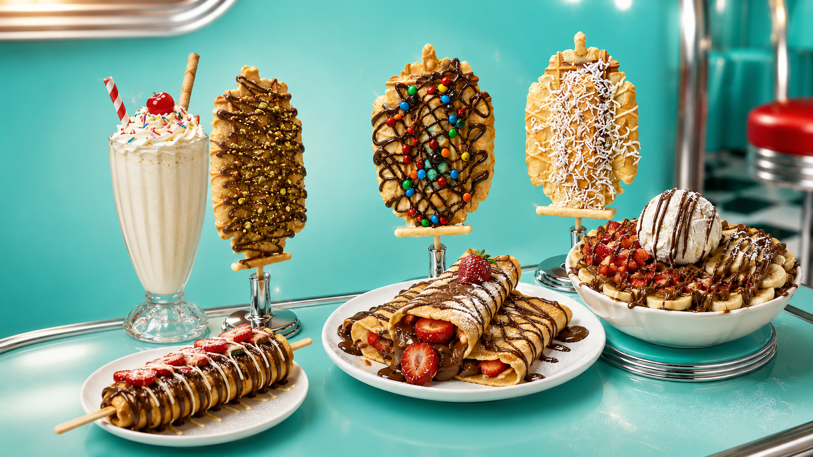 Crepes, Pancakes, Waffle and More